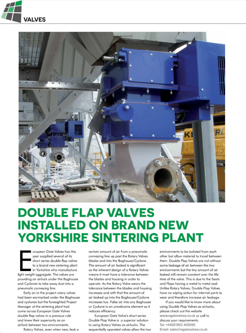 Sintering Plant Double Flap Valves